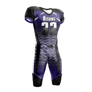 Maillot de football américain sur mesure de dernière génération, manches courtes, 100% polyester, impression par sublimation, faible MOQ, personnalisation complète - Product Image 5