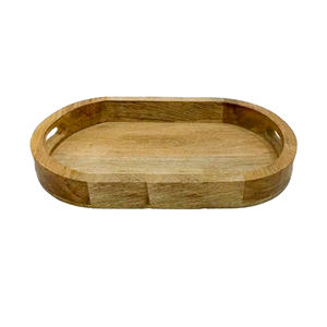 Plateau en bois Produits d'utilisation de cuisine en vente Plateau de service en bois de meilleure qualité avec poignée pour servir Disponible chez Bulk Supply - Product Image 5