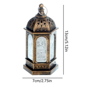 Metal and <b>Glass</b> Candle <b>Lantern</b> Hanging Decoration Moroccan <b>Lantern</b> Attractive Design Handmade for Eid Decorative - Product Image 4