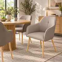 Fauteuil lounge moderne rembourré avec pieds en bois massif pour bureau, réception, hall, café, sièges commerciaux