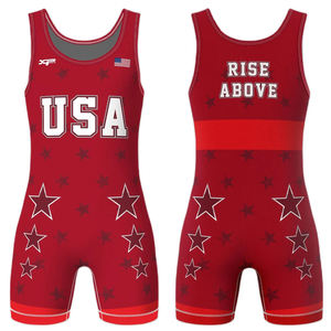 Singlet de Lucha Libre para Hombre, Personalizado al por Mayor, de Alta Calidad, Impresión por Sublimación Digital, Absorbe la Humedad, Transpirable, Talla Grande - Product Image 2