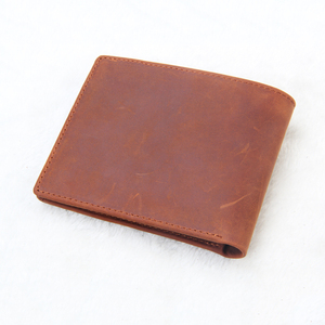 กระเป๋าสตางค์หนังแท้ดีไซน์ทันสมัยสุดฮิต หนังลาย Crazy Horse สีน้ำตาล แบบใบหลวม ใส่บัตรได้หลายใบ มีซิป ทนทาน เหมาะสำหรับผู้ชายใช้ในชีวิตประจำวัน - Product Image 3