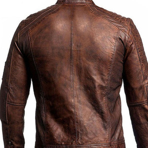 Chaqueta de cuero de moto Premium de fabricación de alta calidad para Hombres estilo con chaqueta de cuero de vaca 100% Original para hombres - Product Image 6