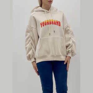 OEM/ODM Sudadera con capucha de gran tamaño unisex con logotipo personalizado sudaderas de Invierno para mujer con capucha cuello lavado ácido fabricante al por mayor - Product Image 1