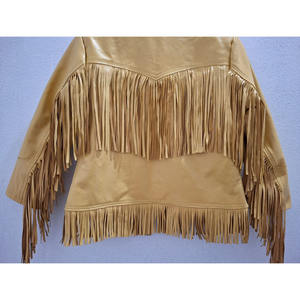 Veste en cuir de cow-boy pour homme, style streetwear d'hiver, coupe ajustée, logo sur le devant, durable - Product Image 4