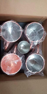 Taza de Cobre con Asa de Cobre, Apta para Alimentos, Martillada, Sostenible, para Agua Potable y Cerveza, Juego de Tazas para Moscow Mules y Camping - Product Image 4