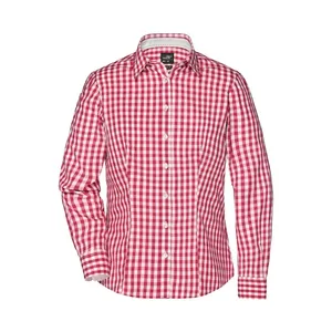 Ladies' <b>Checked</b> Blouse Corporate Merchandising Promotional Polo <b>Shirts</b> - Product Image 3