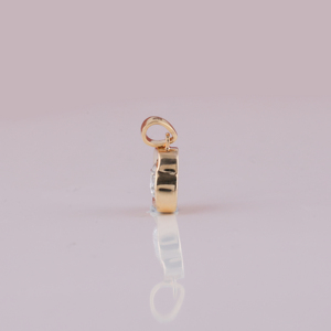 Round Cut Lab Grown Diamond New Custom 18KT Gold Plated Minimal Pendant for Women With New Trendy Classic Custom Design - Product Image 2