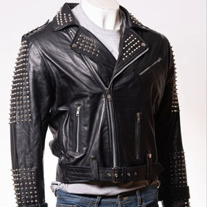 Chaqueta de Invierno para Hombre de Diseño Superior, 100% Cuero Genuino de Alta Calidad, Cuello Alto, Manga Larga, Impermeable, Transpirable, Color Personalizado - Product Image 1