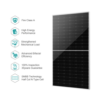 Paneles Solares Monocristalinos Bifaciales Tipo N de 610W, 620W, 630W, 182mmx105mm, 16BB, 132 Celdas, Doble Vidrio, para BIPV, con Certificación CE RoHS