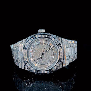 <b>Good</b> Quality Luxury Silver Gold Bling <b>Watch</b> Moissanite Diamond Hip Hop Iced Out <b>Watch</b> Fully Diamond - Product Image 2