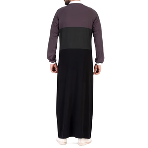เสื้อผ้ามุสลิม jubbah อิสลามใหม่ลายเรียบๆใส่สบายไซส์ใหญ่พิเศษ - Product Image 2