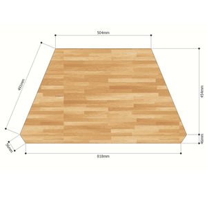 <b>Mini</b> Trapezoidal Table 88x50x75cm Minimalist Design Style Made of Rubber Wood Lego-Style HBLG018 - Product Image 5