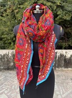 Bordado de Georgette indio Phulkari Dupatta Floral Neck Wrap
