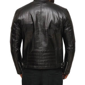 Vêtements pour hommes vente chaude veste en cuir nouvelle mode veste en cuir pour hommes veste en cuir coupe-vent - Product Image 3