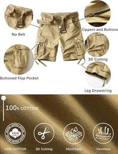 Trendy <b>Men</b> <b>Camo</b> Cargo <b>Shorts</b> Wholesale Ready Customizable Branding Durable Fabric for Clothing Businesses - Product Image 3