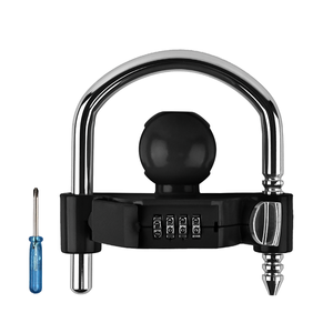 Candado de Combinación de 4 Dígitos Vypart Negro para Remolque de Caravana, Grillete de Seguridad, Candados de Viaje - Product Image 1