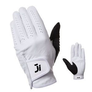 ถุงมือกอล์ฟสำหรับผู้ชายที่มีบรรจุภัณฑ์โลโก้ตามสั่งวัสดุหนังแกะแบบนิ่มสีขาวผลิตจากวัสดุกันลื่น - Product Image 1