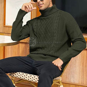 Pulls en tricot d'hiver pour hommes, design personnalisé, légers, fabriqués au Pakistan, impression de logo, taille plus, coton/laine - Product Image 3