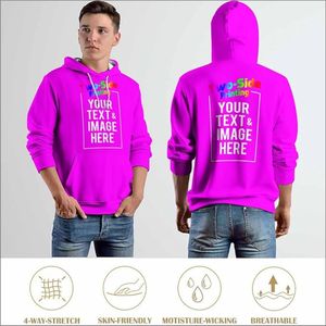 เสื้อสเวตเตอร์ผ้าขนแกะมีฮู้ดสำหรับผู้ชายเสื้อสเวตเตอร์โอเวอร์ไซส์ออกแบบได้ตามต้องการใหม่2025 - Product Image 4