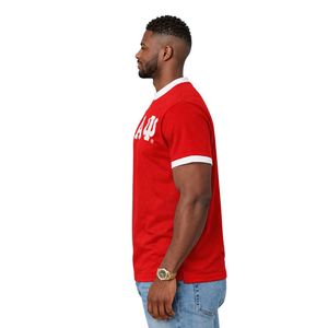 T-shirt en chenille rouge et blanc ΚΑΨ Kappa Alpha Psi, taille réelle, coton premium, broderie, vêtements de fraternité grecque - Product Image 3