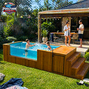 Piscine hors sol en fibre de verre durable pour enfants, spa familial extérieur - Product Image 1