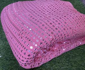 Sequqce Mirror Work Tissus fantaisie brodés Sherwani Georgette Style uni pour filles - Product Image 1