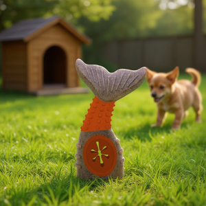 Interactive Fish Tail <b>Dog</b> Chew <b>Toy</b> with Beef Flavor <b>Treat</b> <b>Dispensing</b> for Pet Entertainment - Product Image 3