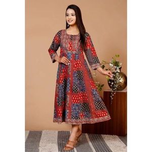 Vestido de una pieza con corte en A y cintura natural para mujer - Product Image 5