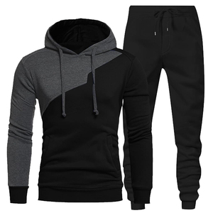 Conjunto Jogger polar con capucha para hombre, chándal con cremallera en color sólido con pantalla DTF DTG y sublimación de impresión digital - Product Image 1