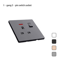 Interruptor de Pared con Enchufe de Material de PC de 10A al por Mayor, con USB-C y WIFI, Estándar de Hotel, para Sala de Estar y Dormitorio, Toma de Corriente Eléctrica
