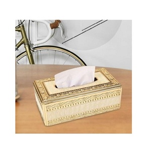 Soporte de pañuelos de latón elegante y duradero con acabado metálico de primera calidad para espacios de hogar y oficina - Product Image 1
