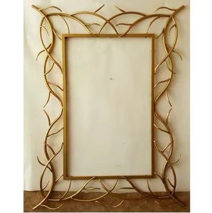 ขาตั้งโชว์ต้นไม้ดอกไม้2ด้านสไตล์วินเทจทำจากกระจกกรอบรูปตั้งโต๊ะทำจากโลหะ - Product Image 4