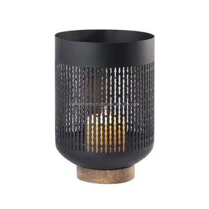 Portavelas Redondo de Bambú Rústico Decorativo Hecho a Mano de Alta Demanda para Decoración de Casas de Campo y Patios por Zahid Exports en India - Product Image 5