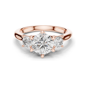 แหวนหมั้นเพชรแล็บ 1.80 กะรัต ทรงกลมเจียระไนแบบบริลเลียนท์ CVD  ทอง 10KT, 14KT, 18KT และเงิน 925 สีโรสโกลด์ สีเหลือง - Product Image 2