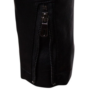 Chaqueta de Cuero para Hombre, Estilo Clásico de Motociclista, Chaqueta de Cuero Genuino Suave para Motociclismo, Ropa de Calle y Uso al Aire Libre - Product Image 6