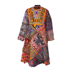 ชุดเดรส Banjara ปักด้วยมือสไตล์วินเทจโบราณและอบอุ่น - Product Image 1