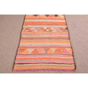 Turkish 3x10.8 ft <b>Rug</b>, <b>Runner</b> Vintage <b>Rug</b>, Orange Pink Moroccan <b>Rug</b> - Product Image 5