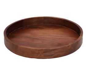 Vendedor caliente, venta al por mayor, bandeja de madera de acacia, bandeja redonda para servir para hotel y restaurante, respetuoso con el medio ambiente - Product Image 6