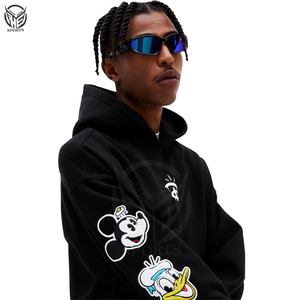 High Quality 100% Cotton-Fleece Customized Puff Printing <b>Oversized</b> Hooded <b>Hoodie</b> <b>for</b> <b>Men</b> Winter Season - Product Image 3