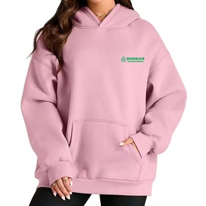 Sweat-shirt à capuche unisexe épais et vierge avec logo personnalisé, coupe décontractée, en molleton bouclette 400-500 GSM, idéal pour l'hiver - Product Image 6