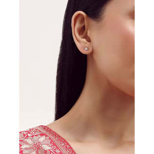 Elegantes pendientes de tuerca solitarios para mujer, Joyería de diamantes cultivados en laboratorio - Product Image 2