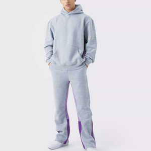 Conjuntos Deportivos Personalizados de Moda para Hombre, 100% Algodón, Estilo Holgado, Sudadera Lisa, Conjuntos Deportivos de Felpa para Hombre - Product Image 6