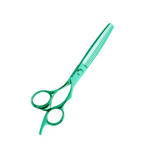 Ciseaux amincissants de qualité supérieure 5.5 "lames tranchantes enduites de couleur personnalisée ciseaux amincissants de coiffeur avec repose-doigt fixe - Product Image 2