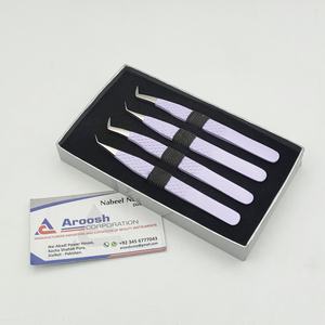 แหนบคีบขนตาเพชรสีม่วงอ่อน45องศาอุปกรณ์สำหรับขนตาชี้แบบมืออาชีพ - Product Image 5