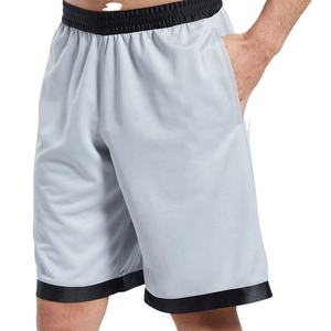 Shorts de sport pour homme à double couche, séchage rapide, respirant, taille élastique, 100% nylon, couleur unie, design personnalisé, coupe ample, teinture unie - Product Image 2