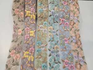 Luxury Dress Beaded Lace <b>Fabric</b> Sudanese Women Toub Wholesale Durable Using Low Price Cotton French - Product Image 2