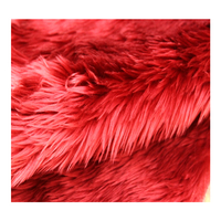 Tissu de fourrure de Boa doré super doux et chaud de haute qualité peint à longs poils teints couleur dorée super douce et chaude
