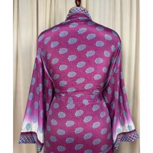 Recycled Silk Sari Women's Boho Chic Vintage Beach Cover <b>Dress</b> Robe for Resort Wear <b>Gypsy</b> House Kimono for Lounge Swimsuit - Product Image 4