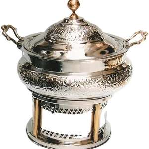 Casseroles rondes de haute qualité Hotpot meilleure qualité Pot forme ronde hôtels de table utilisation de réchauffement des aliments buffet chaud - Product Image 6